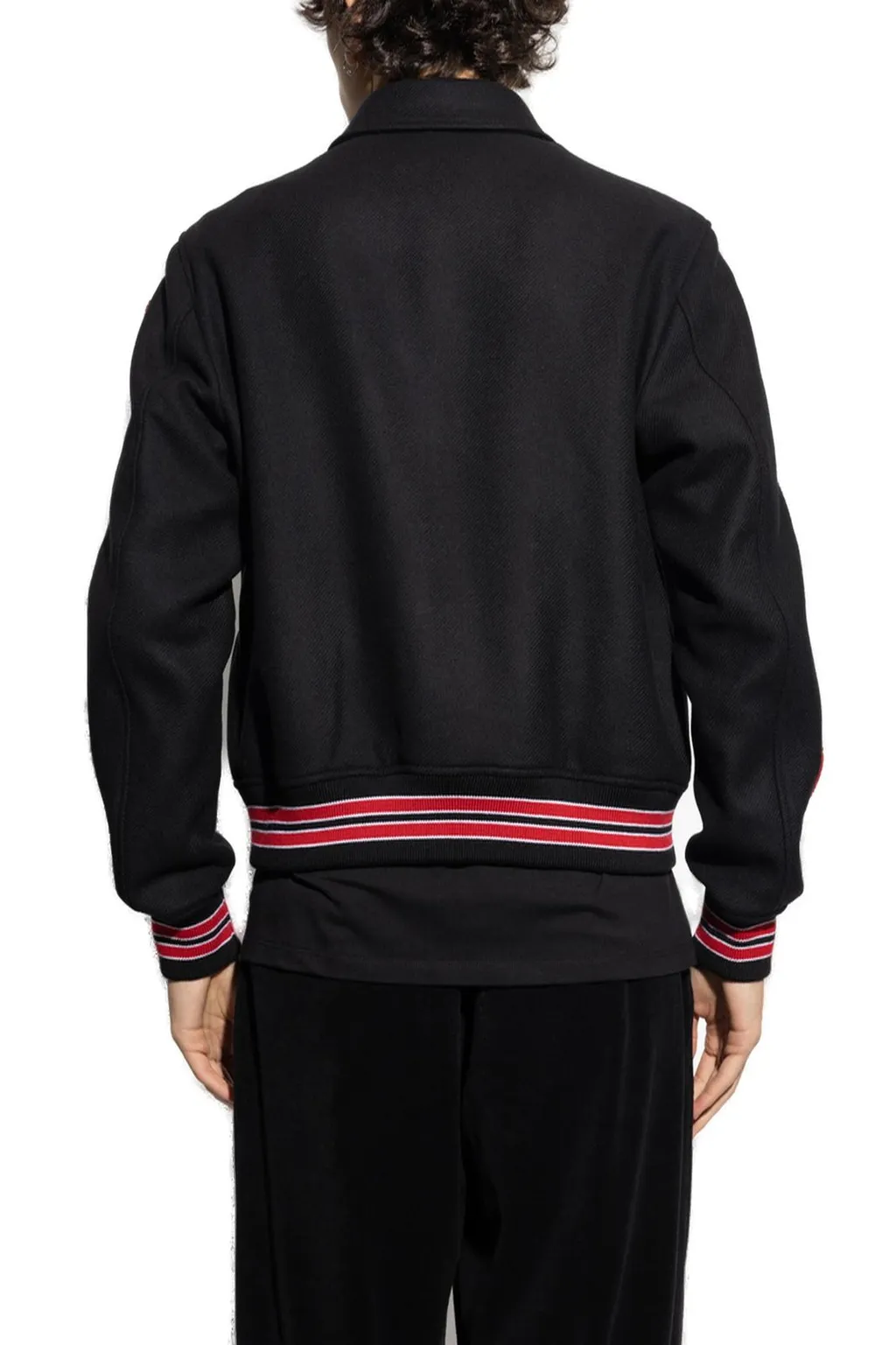 Logo Embroidered Bones Bomber Jacket