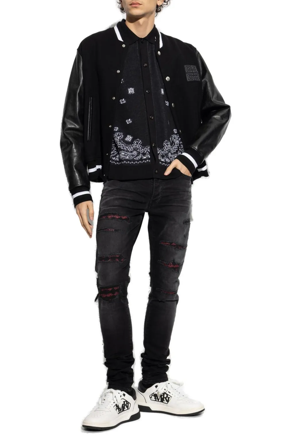 Vintage Effect Distressed Jeans