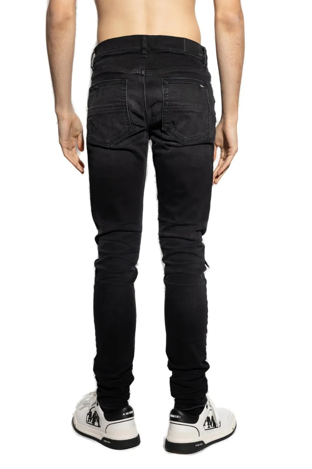 Vintage Effect Distressed Jeans