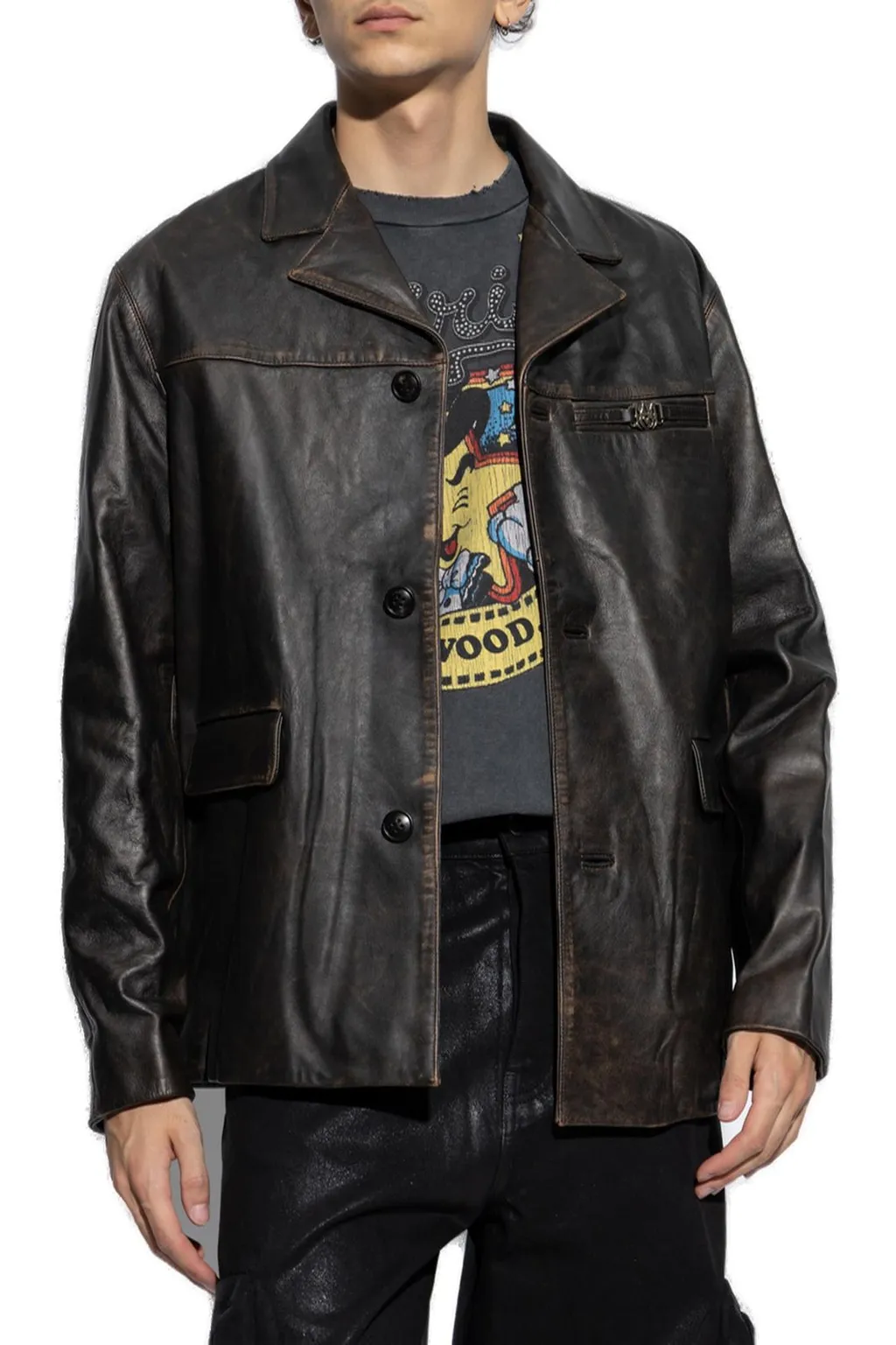 Tumbled Single Breasted Jacket