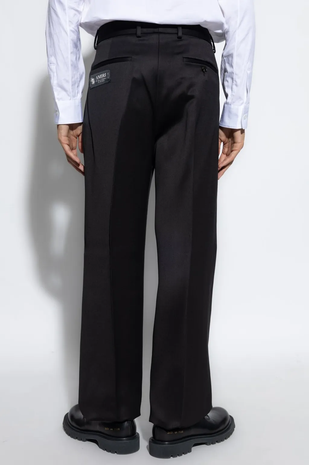 Straight Leg Pleated Trousers