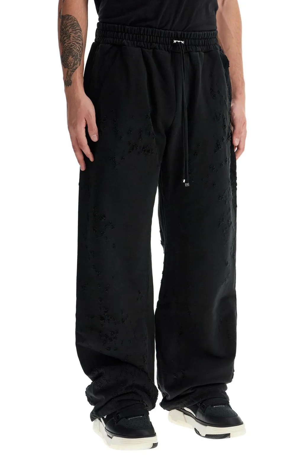 Distressed Drawstring Sweatpants