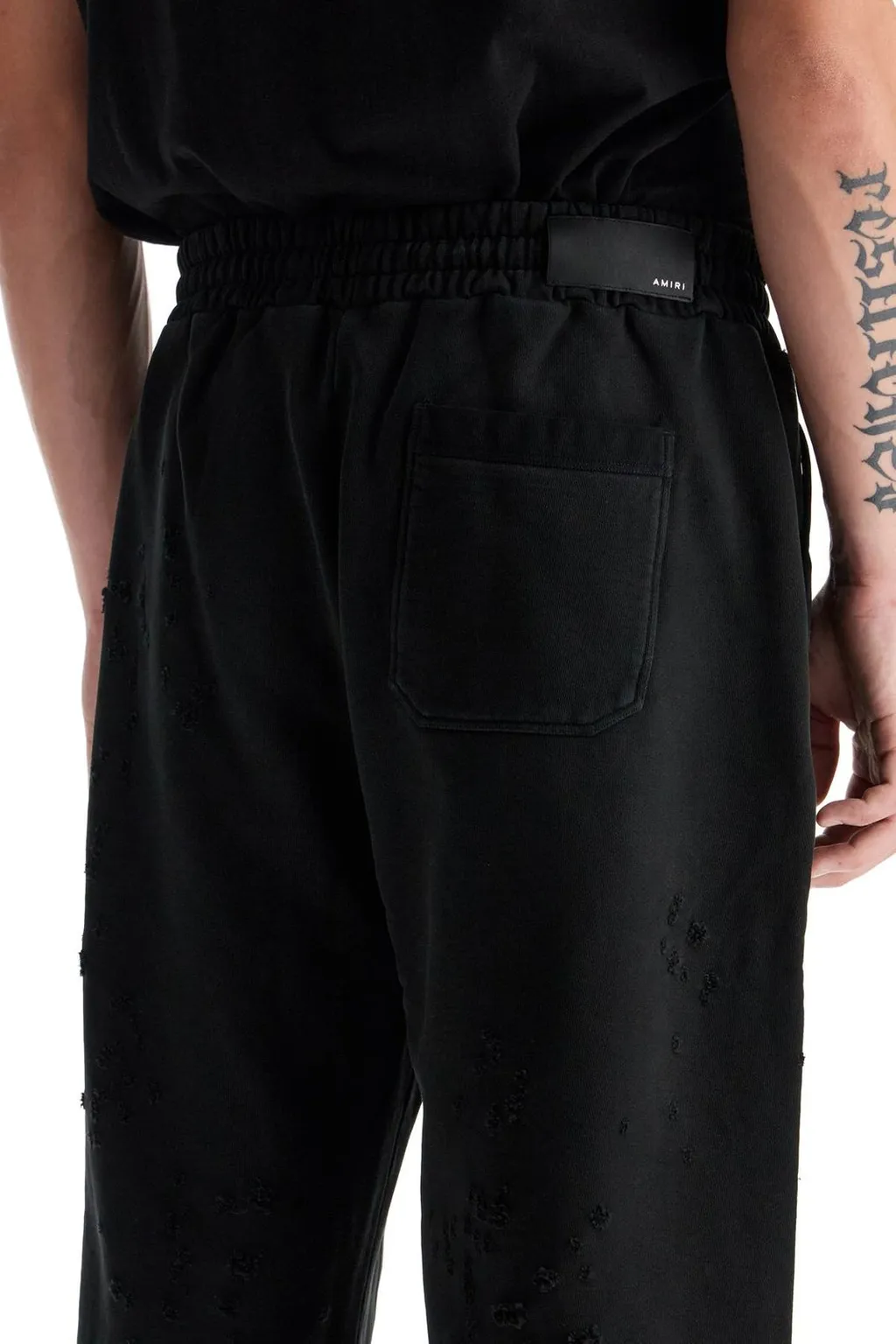 Distressed Drawstring Sweatpants