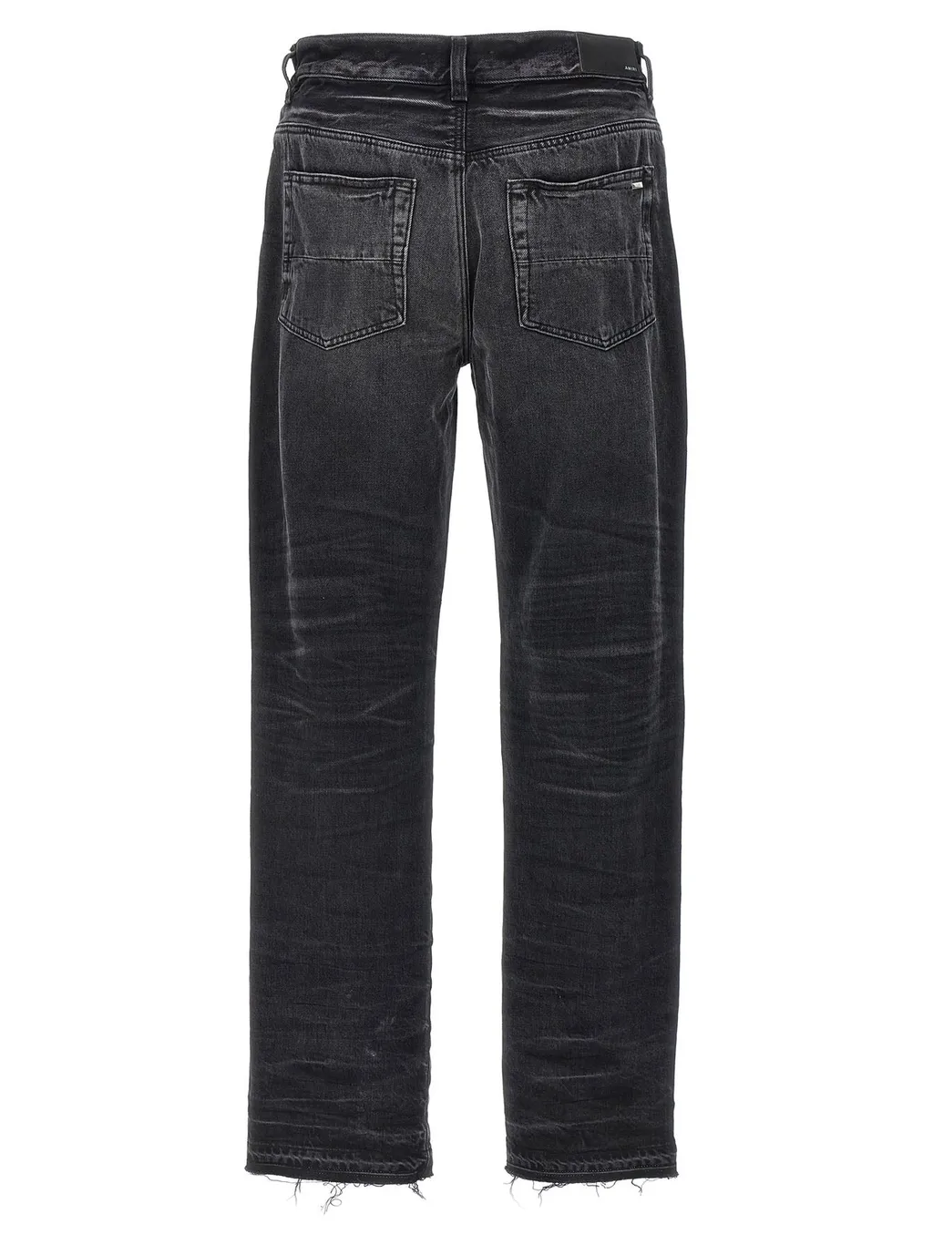 Logo Patch Straight Leg Jeans