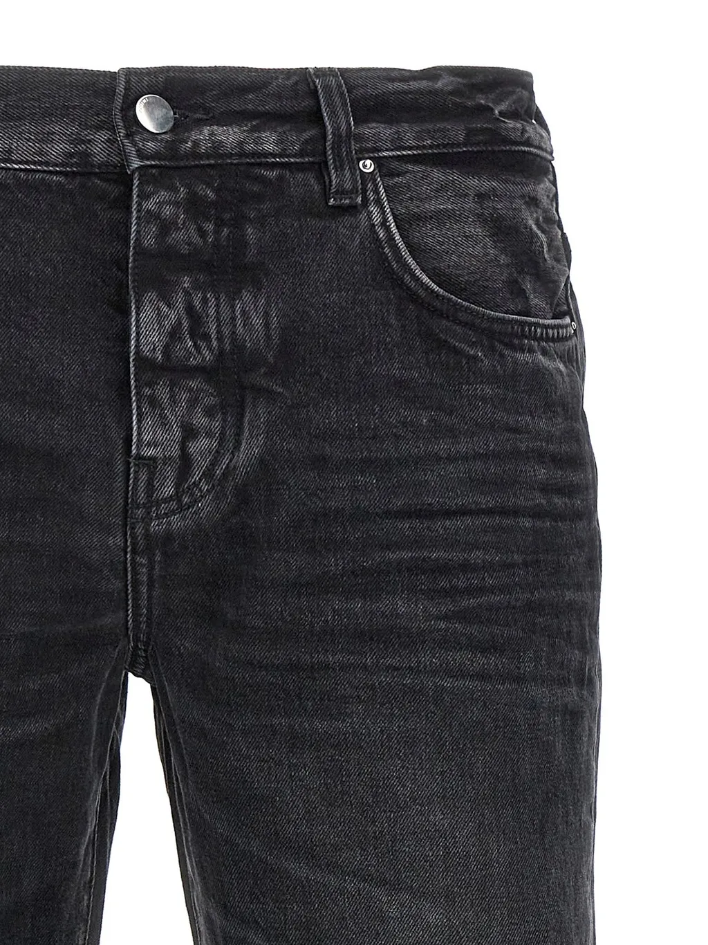 Logo Patch Straight Leg Jeans