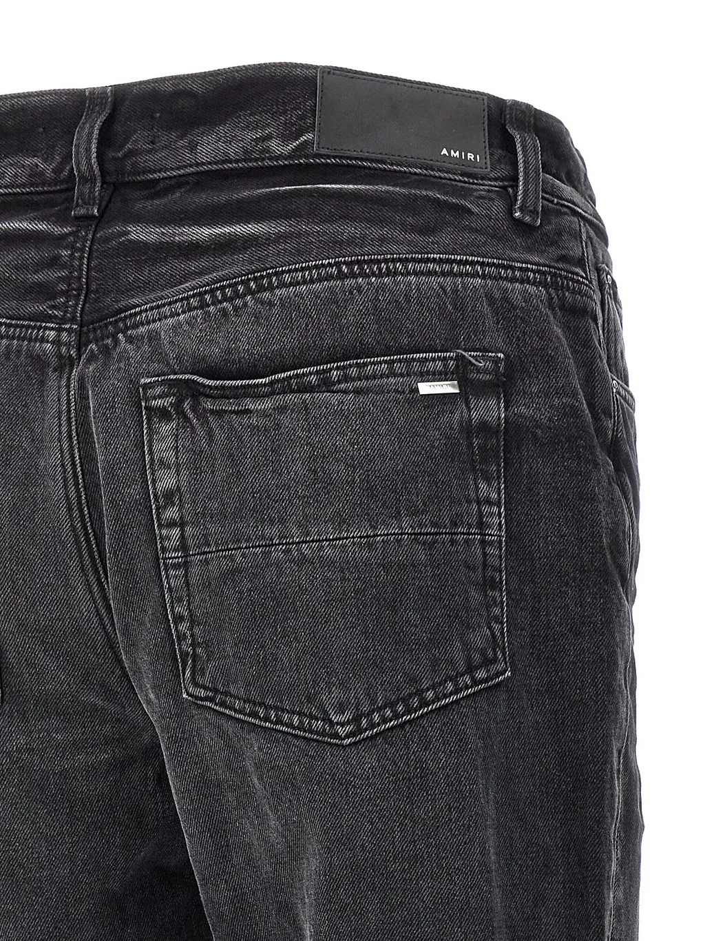 Logo Patch Straight Leg Jeans