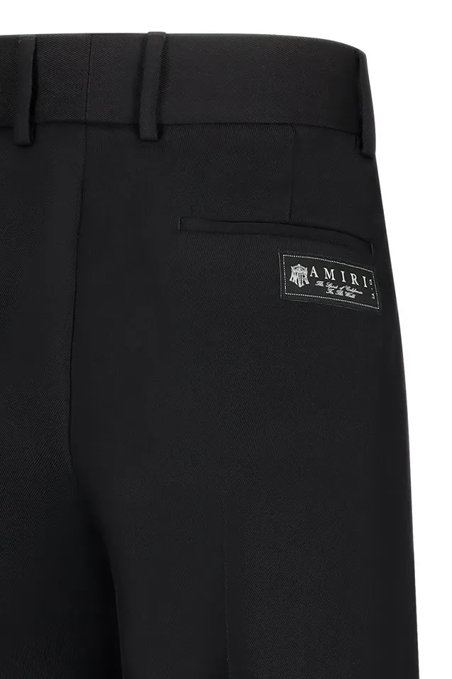 Logo Patch Tapered Leg Trousers