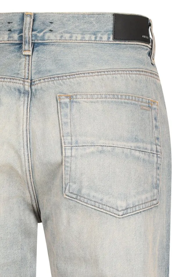 Logo Patch Straight Leg Jeans