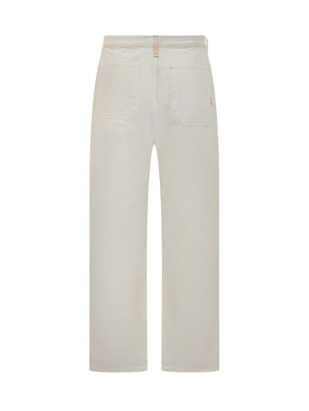 Pleated Straight-Leg Jeans
