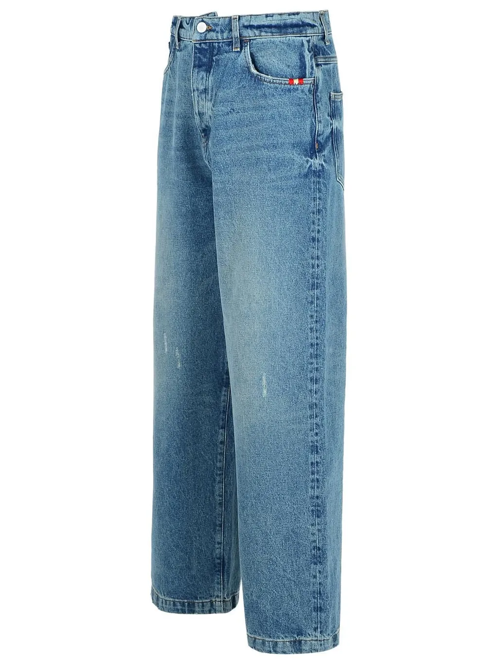 Distressed Wide-Leg Jeans