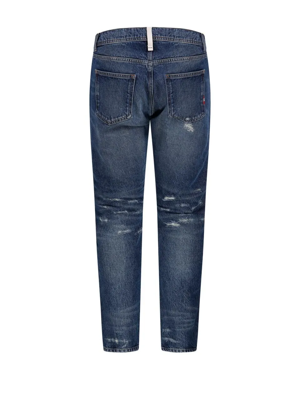 Distressed Straight-Leg Jeans