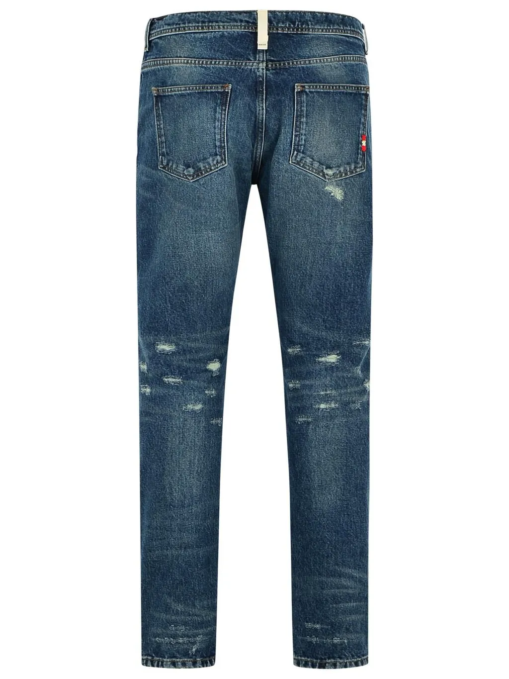 Distressed Straight-Leg Jeans