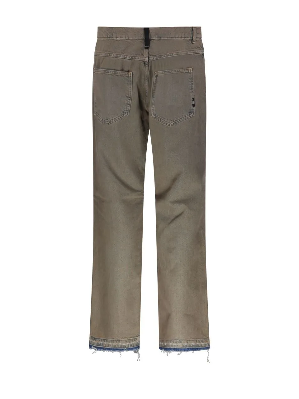 Raw Hem Straight-Leg Jeans