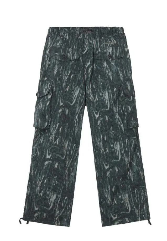 All-Over Patterned Drawstring Pants