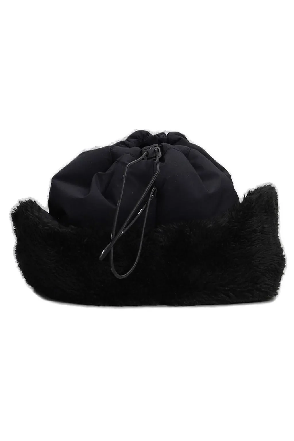 Drawstring Shearling Hat