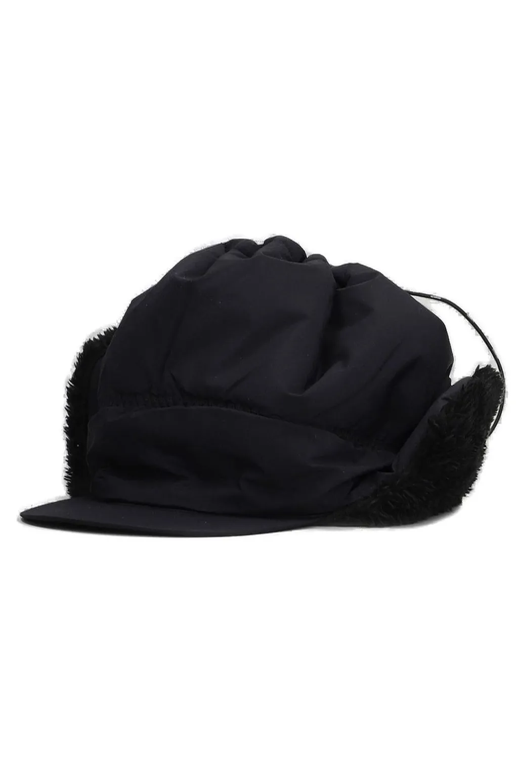 Drawstring Shearling Hat