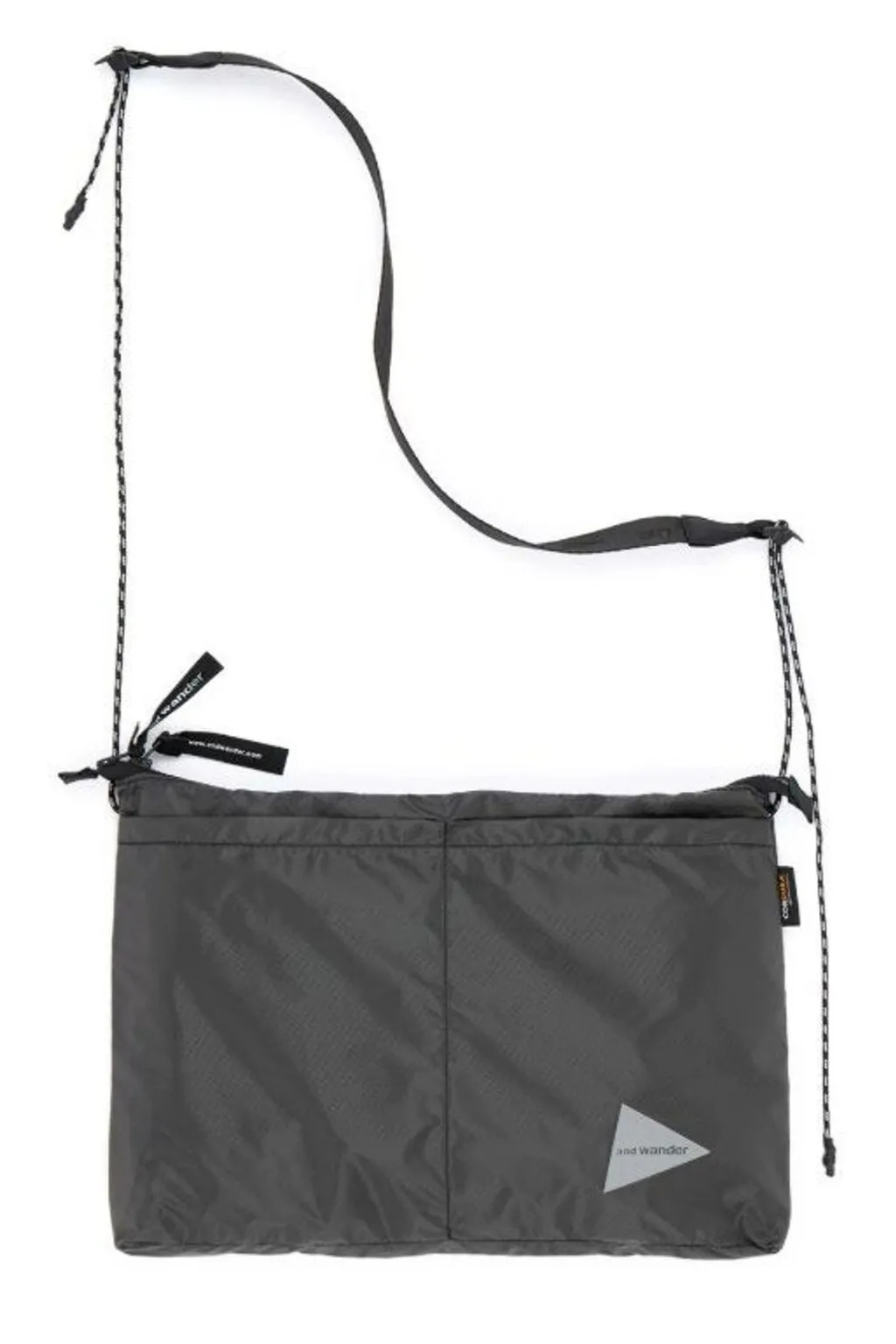 Logo Printed Zipped Shoulder Bag