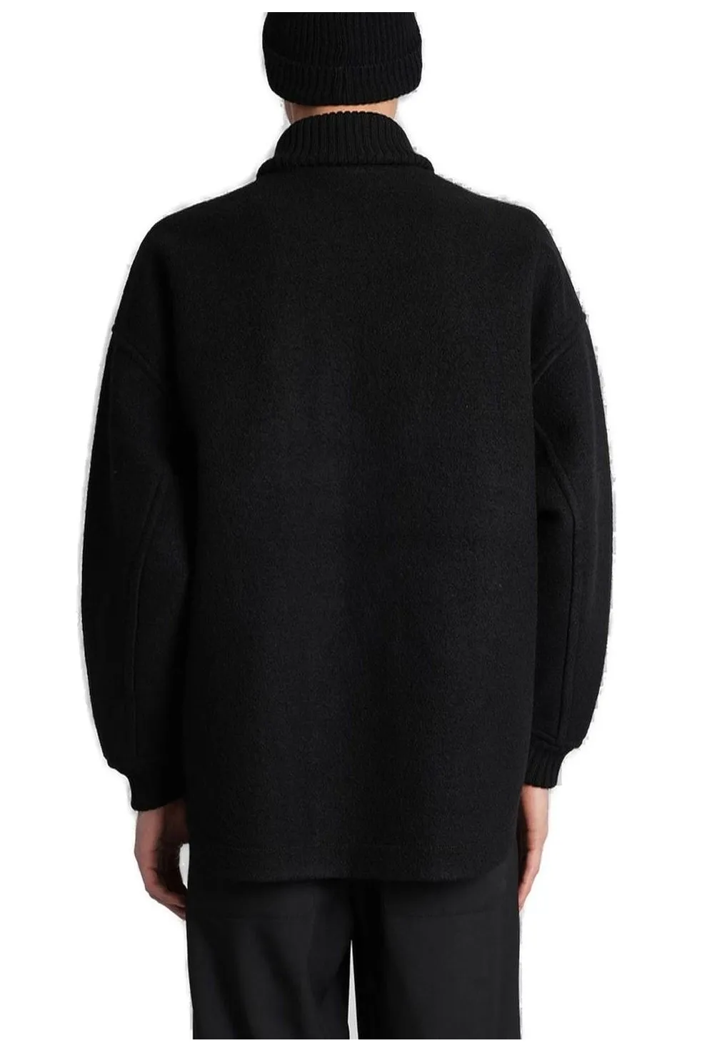 Logo Embroidered Checked Coat
