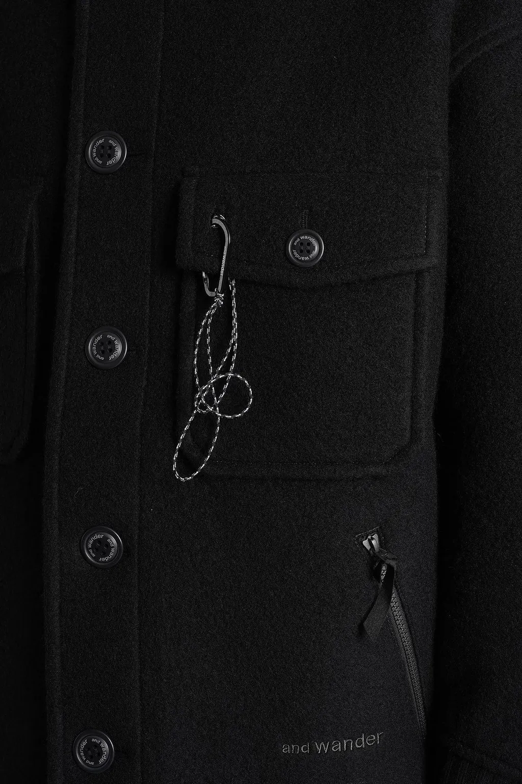 Logo Embroidered Checked Coat