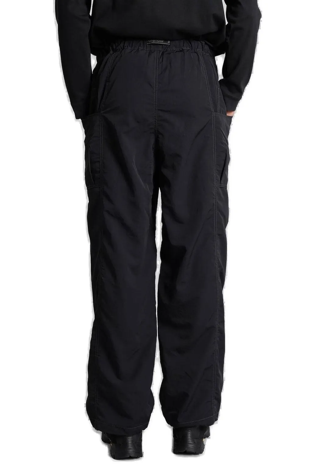 Elastic Waist Crinkled Pants