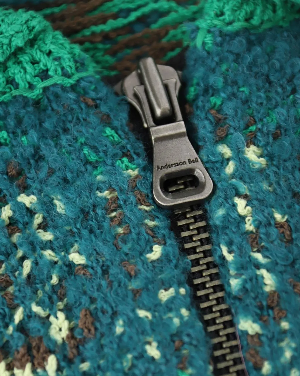 Intarsia Zip-Up Cardigan
