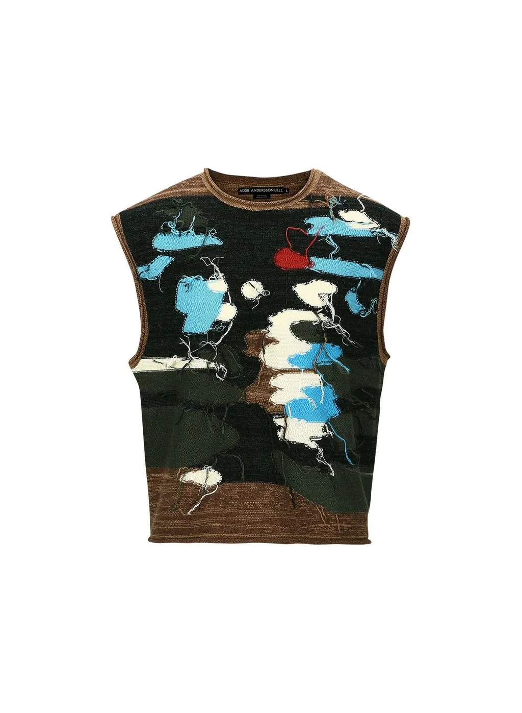 Intarsia Crew-Neck Vest