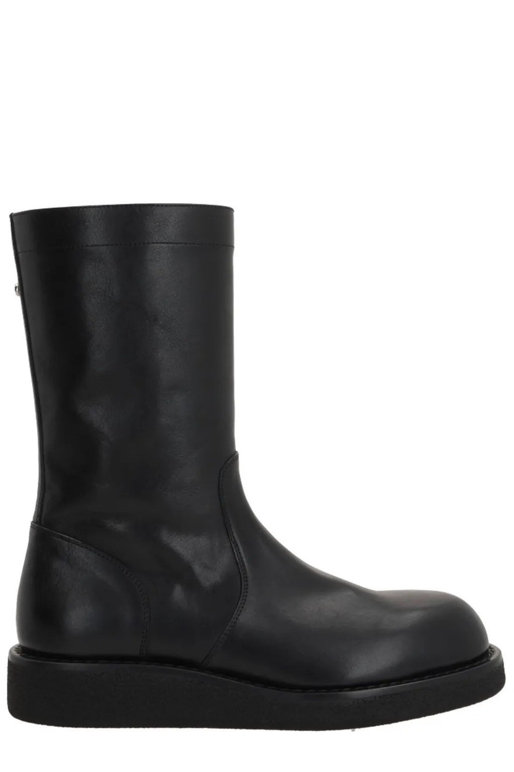 Round Toe Zipped Boots
