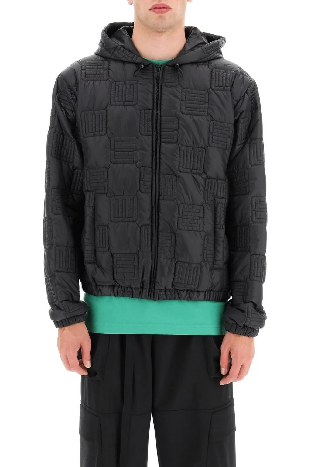 Monogram Zip-Up Quilted Jacket