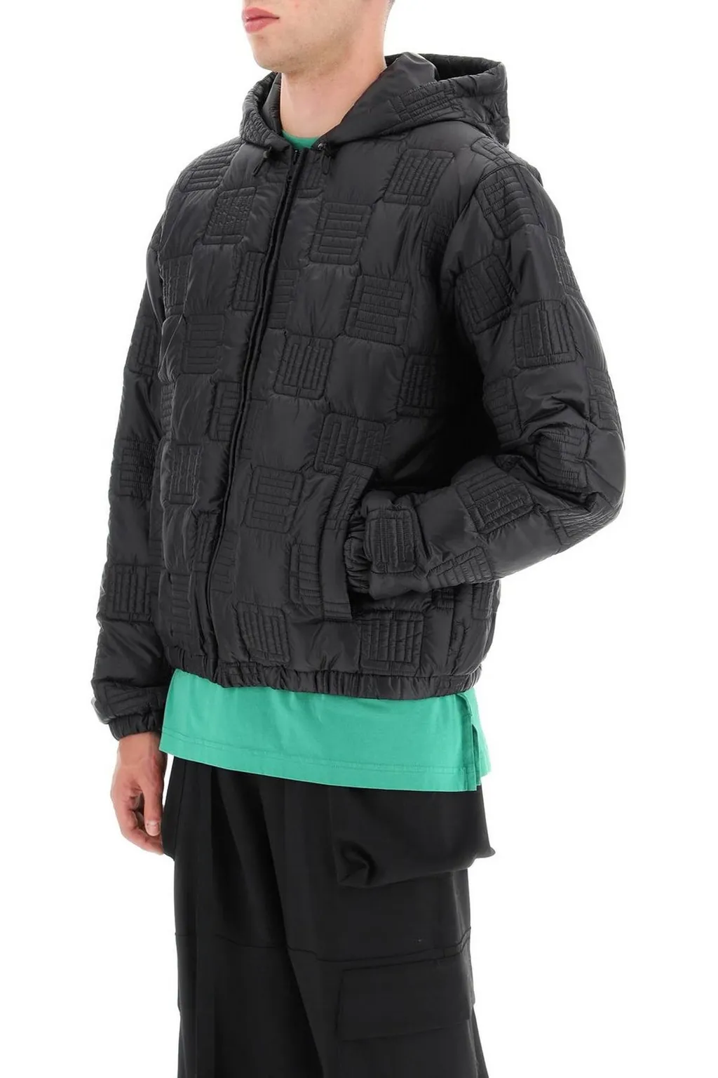 Monogram Zip-Up Quilted Jacket