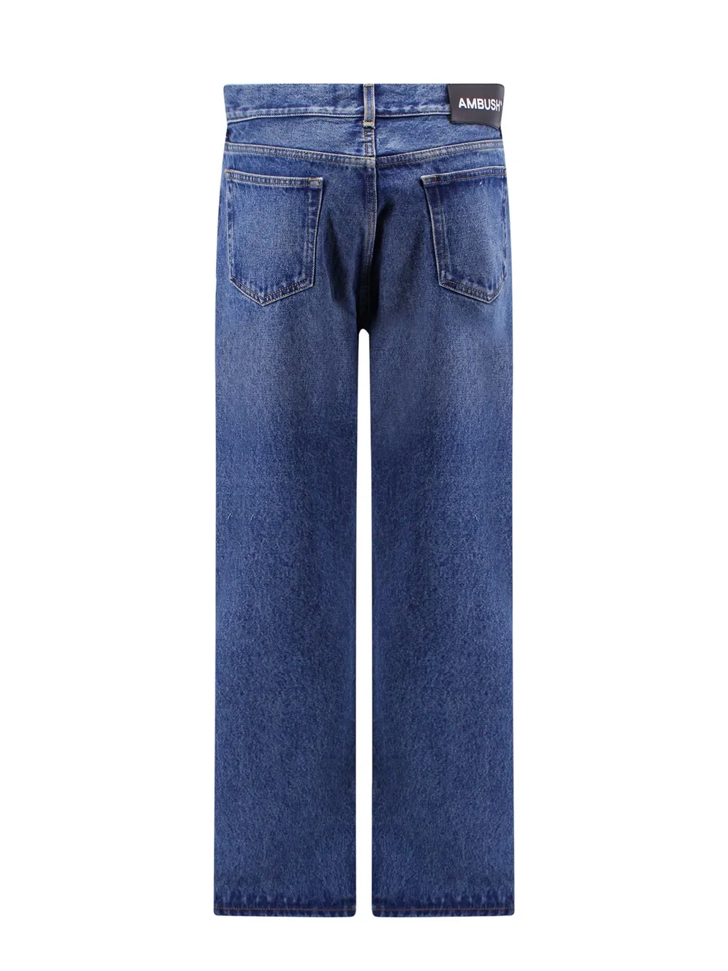 Logo Patch Straight-Leg Jeans