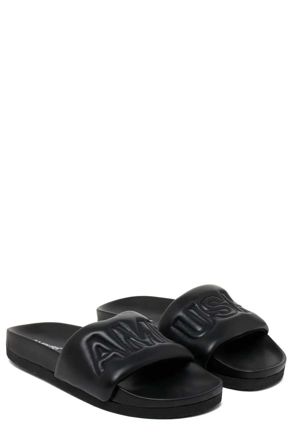 Logo Quilted Slip-On Slides