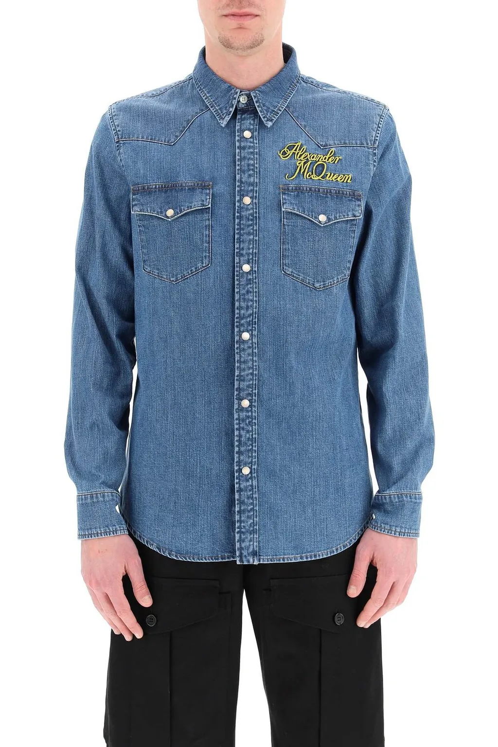Logo Detailed Denim Shirt