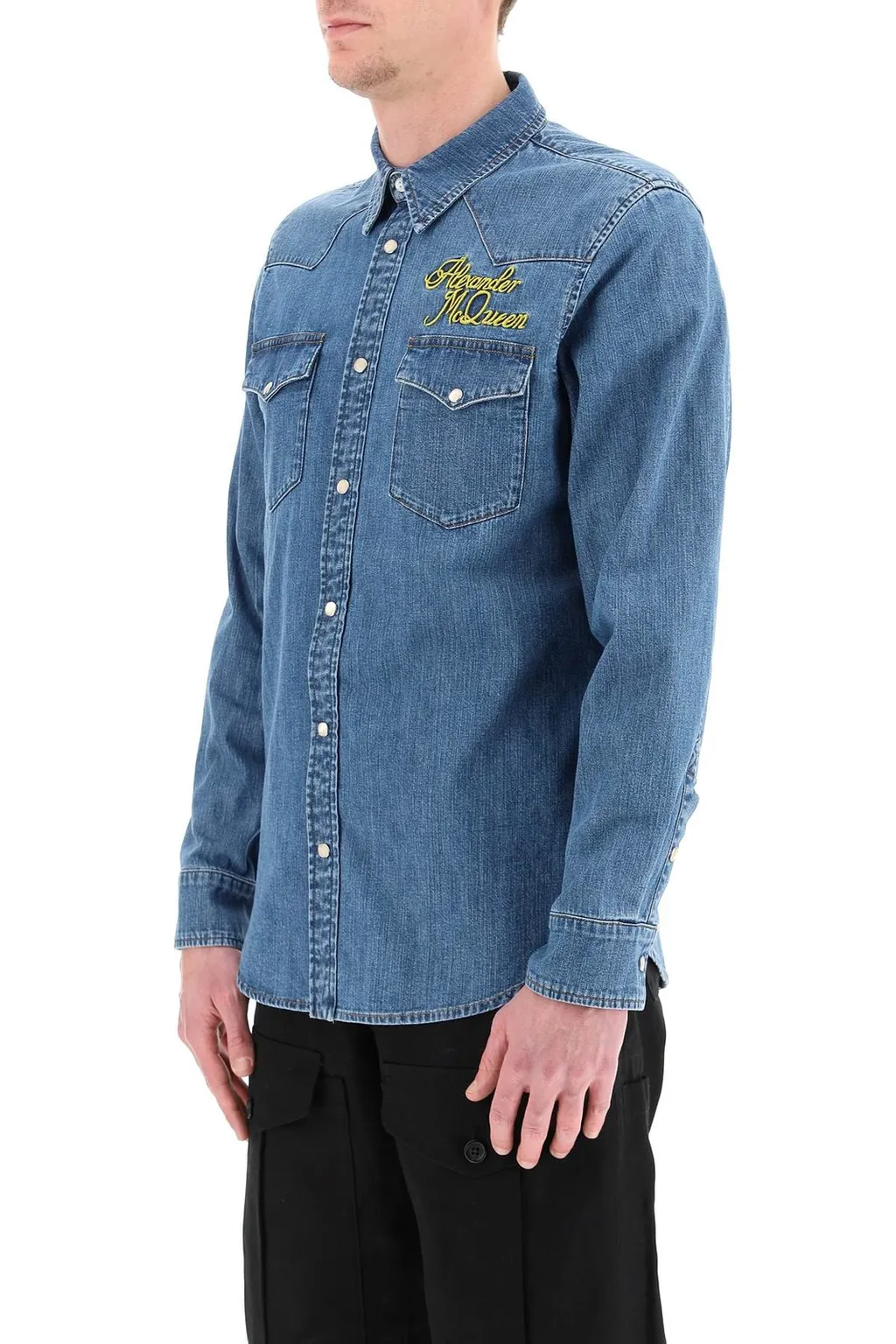 Logo Detailed Denim Shirt