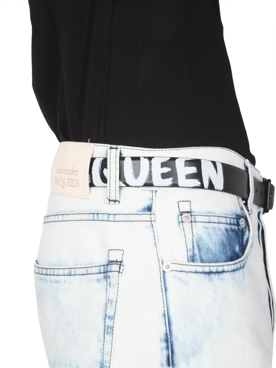 Logo Printed Buckle Belt