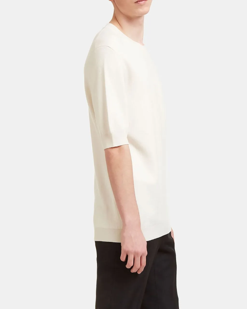 Silk Cashmere Fine Knit Tee