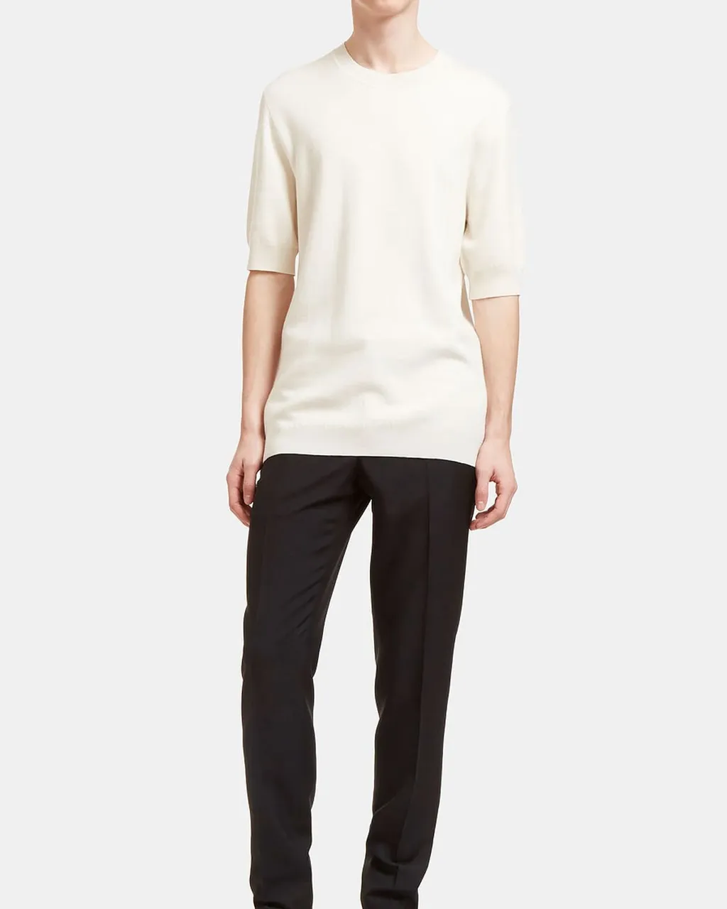 Silk Cashmere Fine Knit Tee