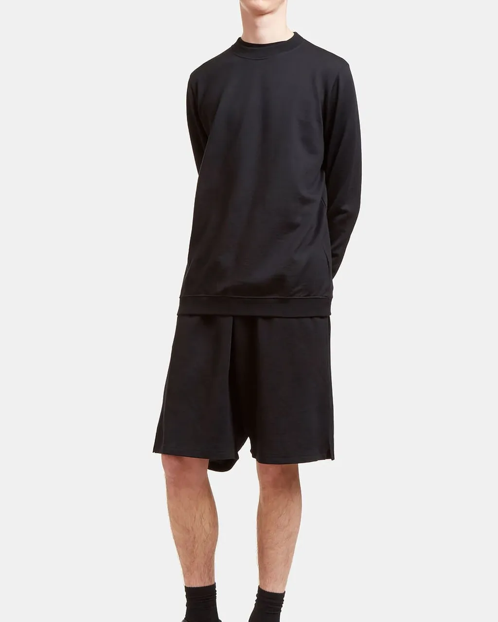 Wool Blend Relaxed Bermuda Shorts