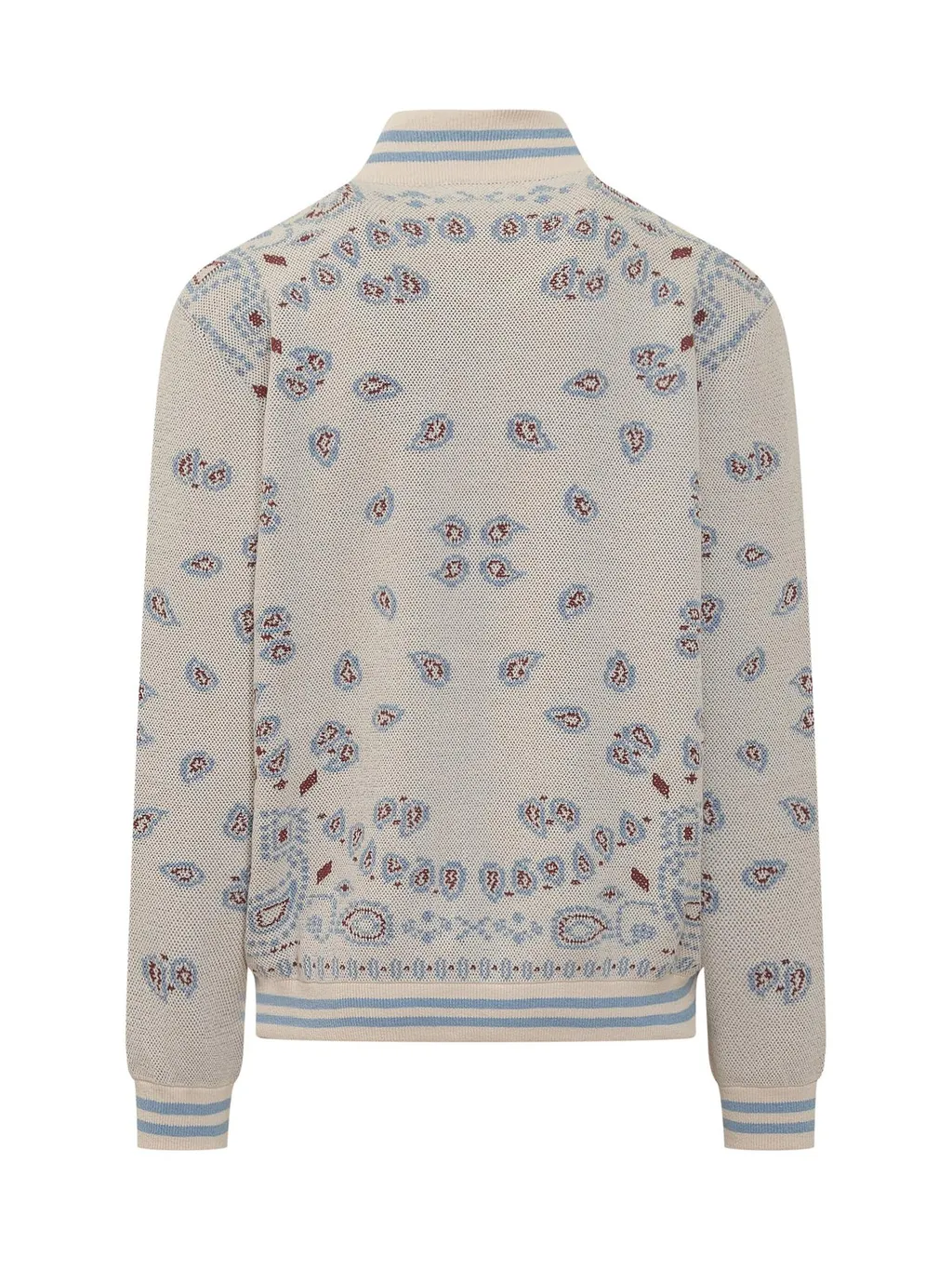 Stripe-Patterned Bomber Jacket