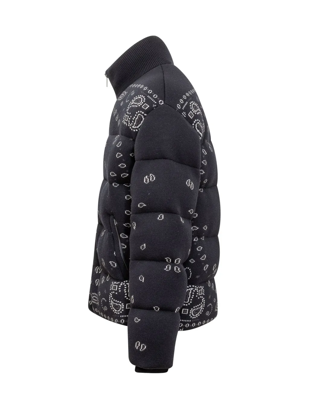 Paisley Printed Zipped Padded Jacket