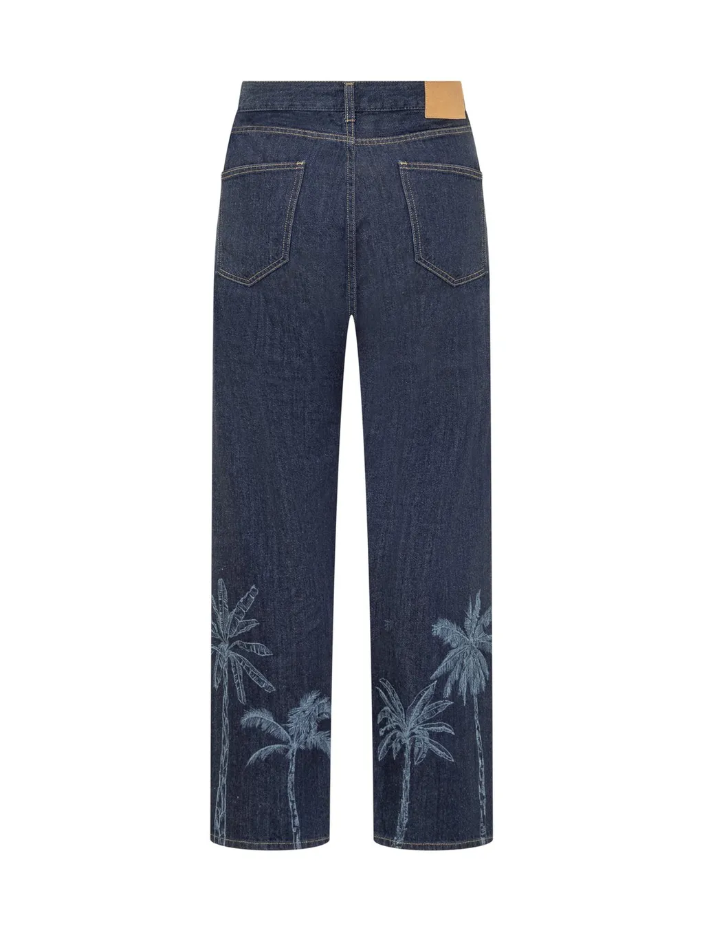 Logo-Patch Straight-Leg Jeans