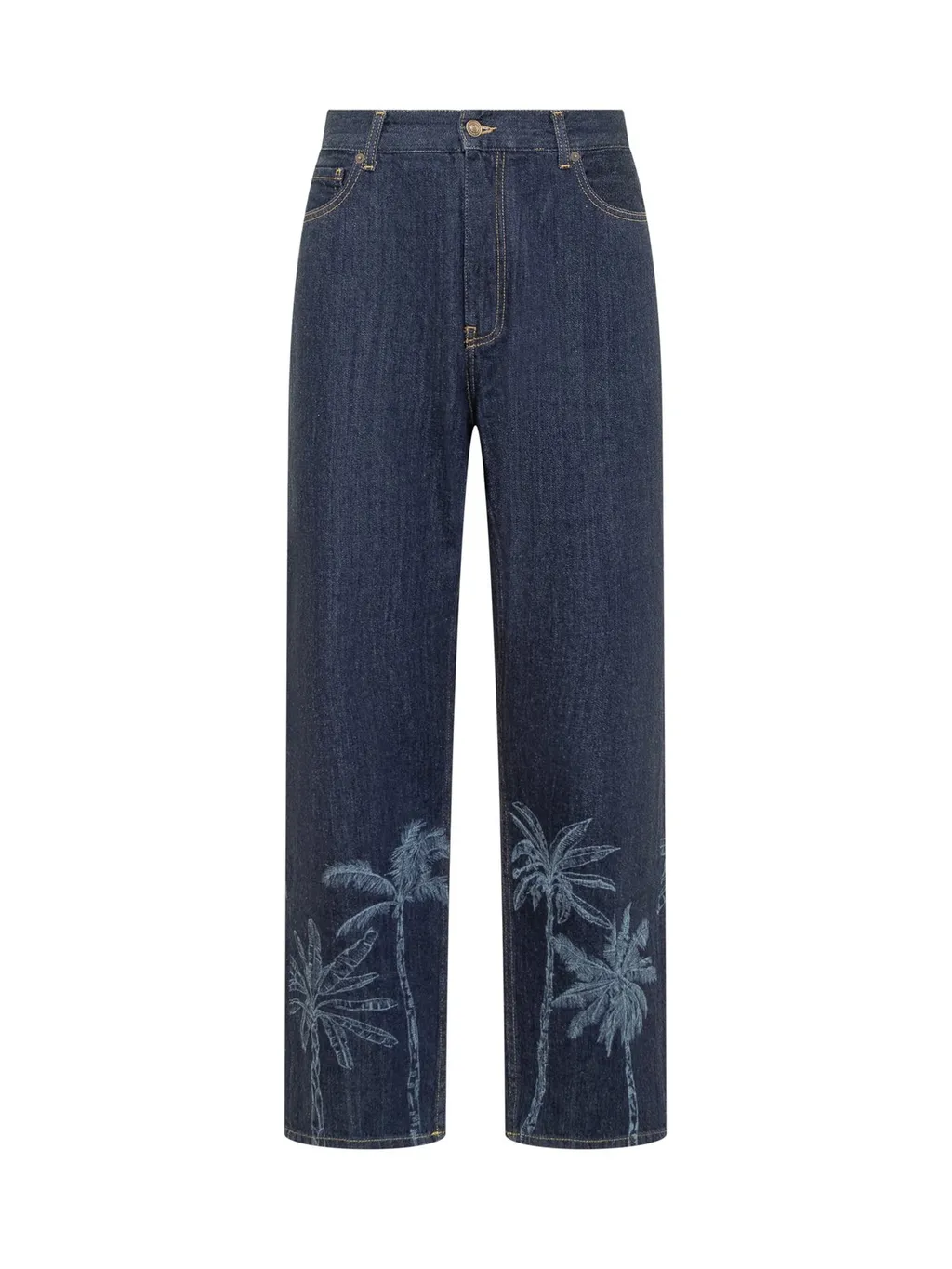 Logo-Patch Straight-Leg Jeans