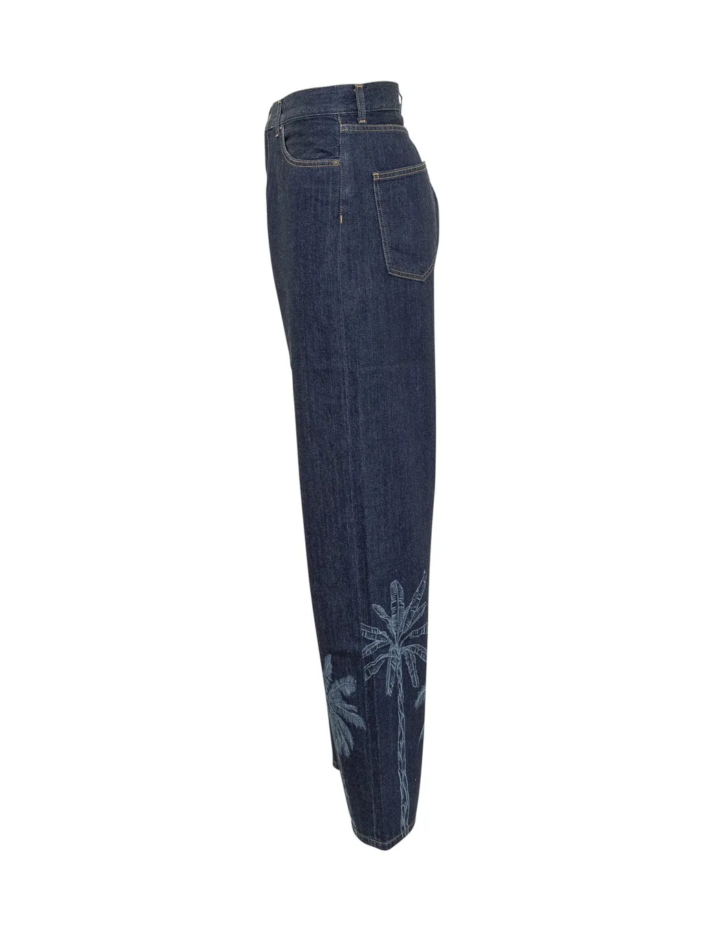 Logo-Patch Straight-Leg Jeans