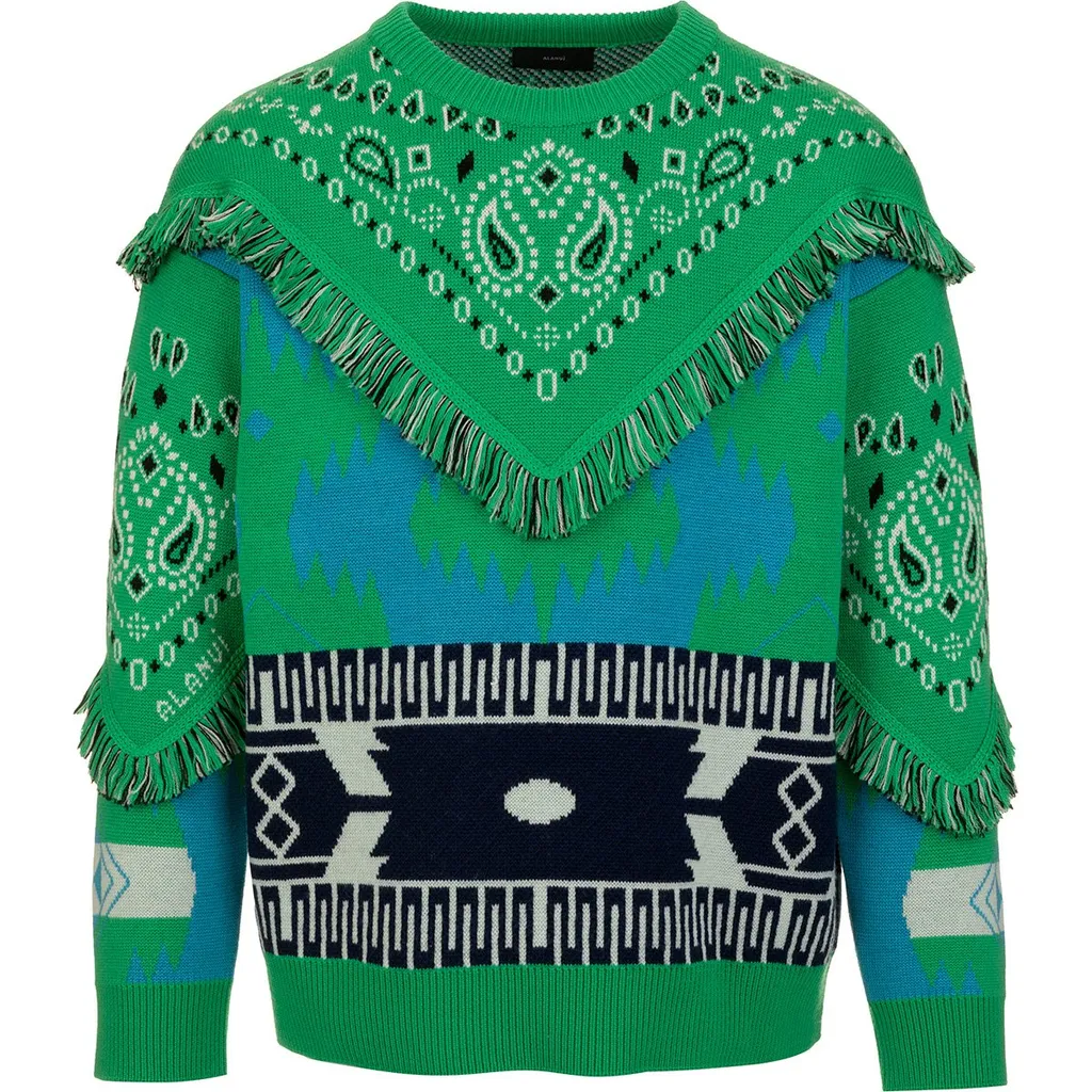 Bandana-Printed Crewneck Jumper