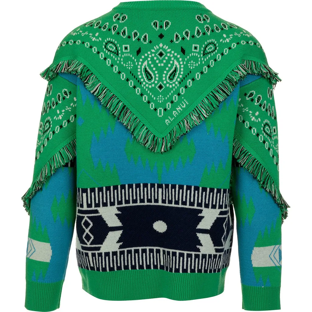 Bandana-Printed Crewneck Jumper