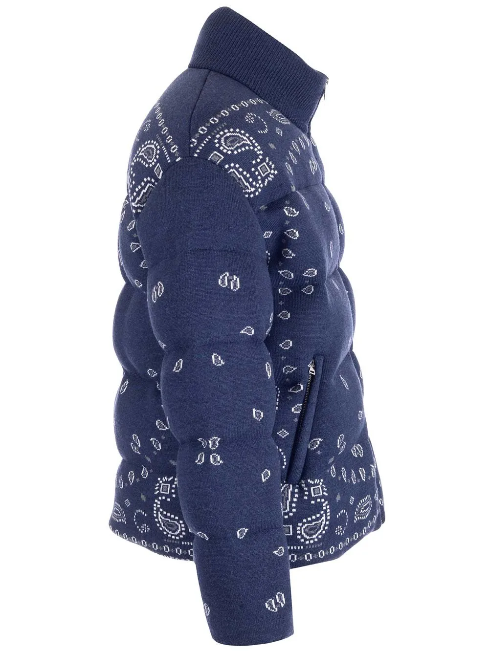 Bandana Jacquard Puffer Jacket