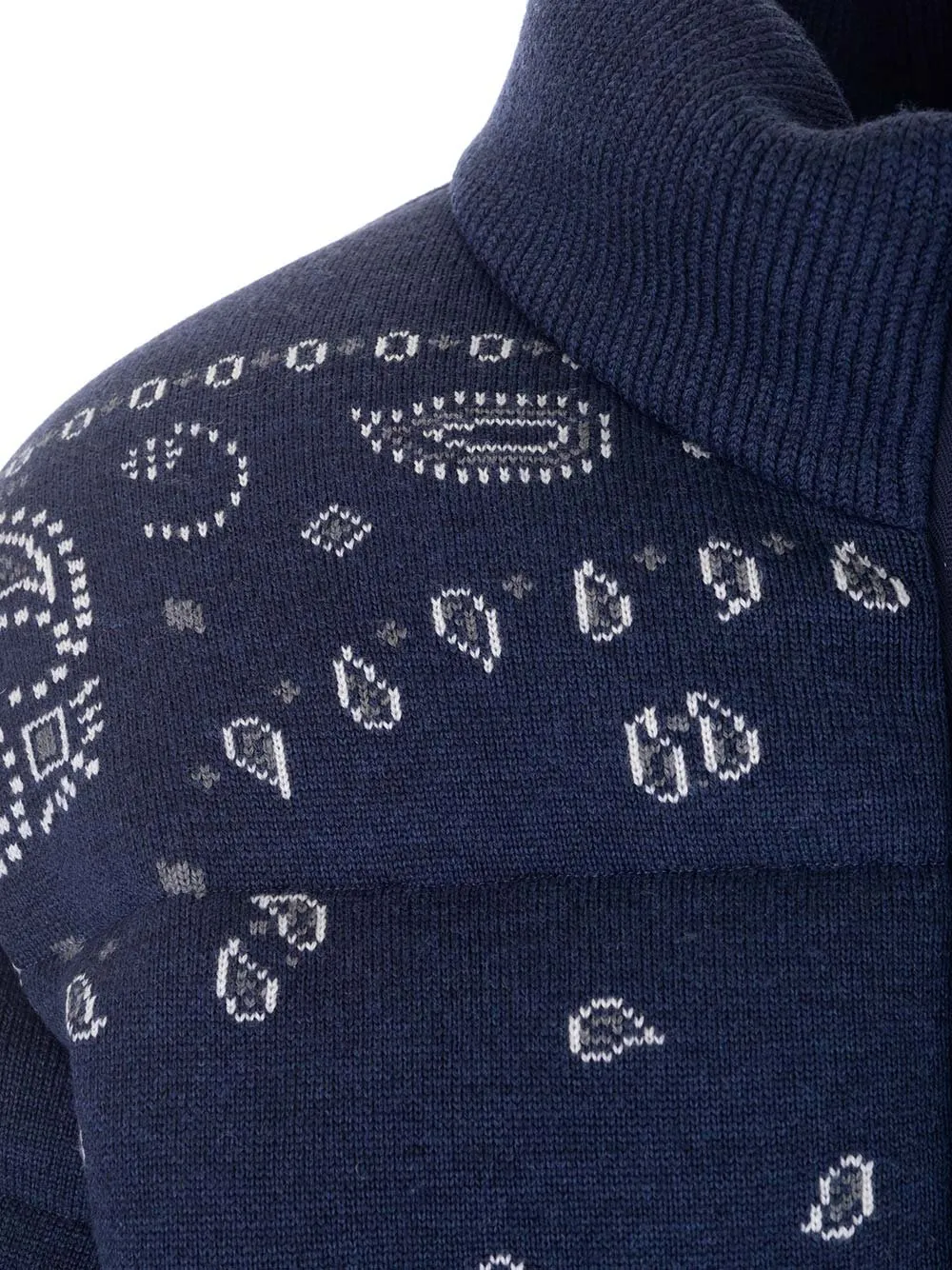 Bandana Jacquard Puffer Jacket