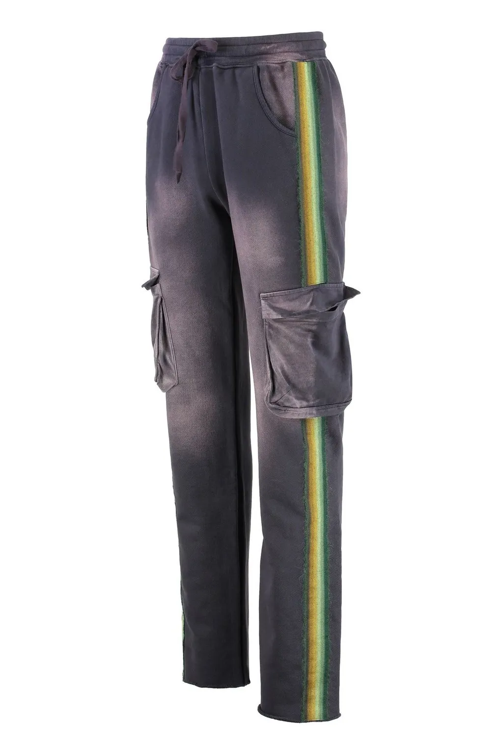 Frayed-Hem Cargo Pants