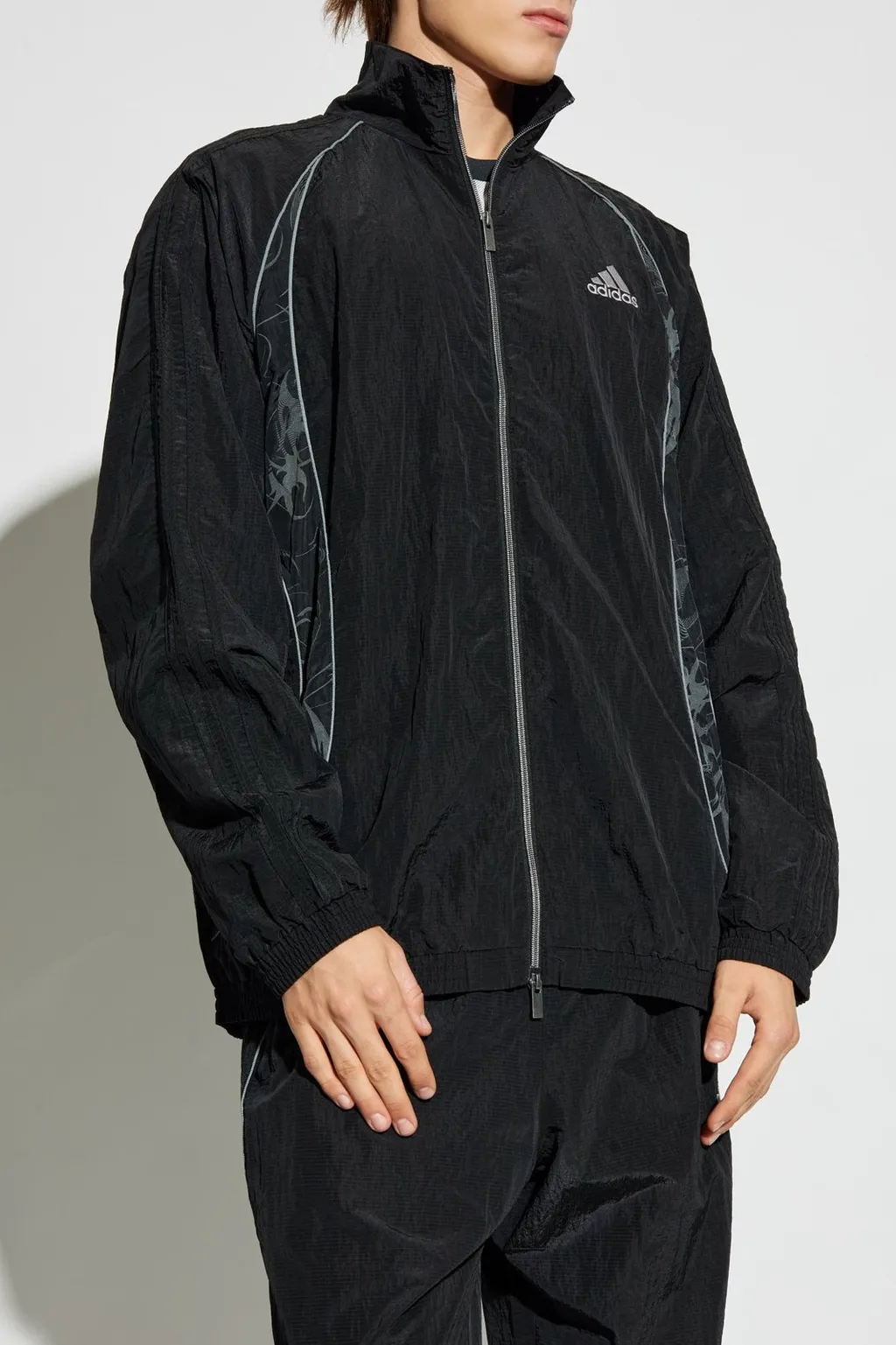 Logo Embroidered Zipped Windbreaker