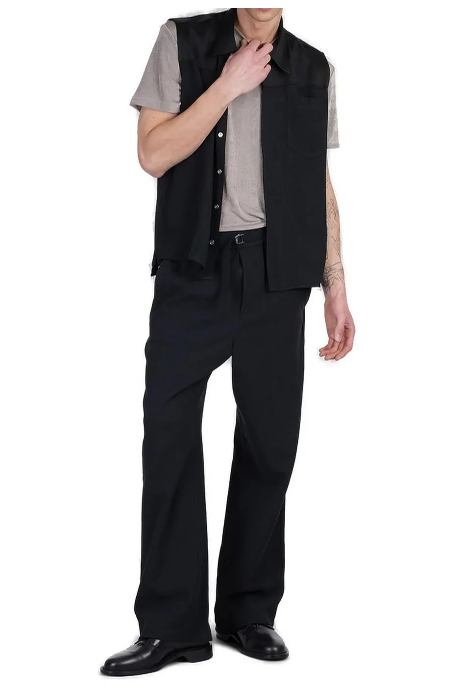 Logo Plaque Straight Leg Trousers