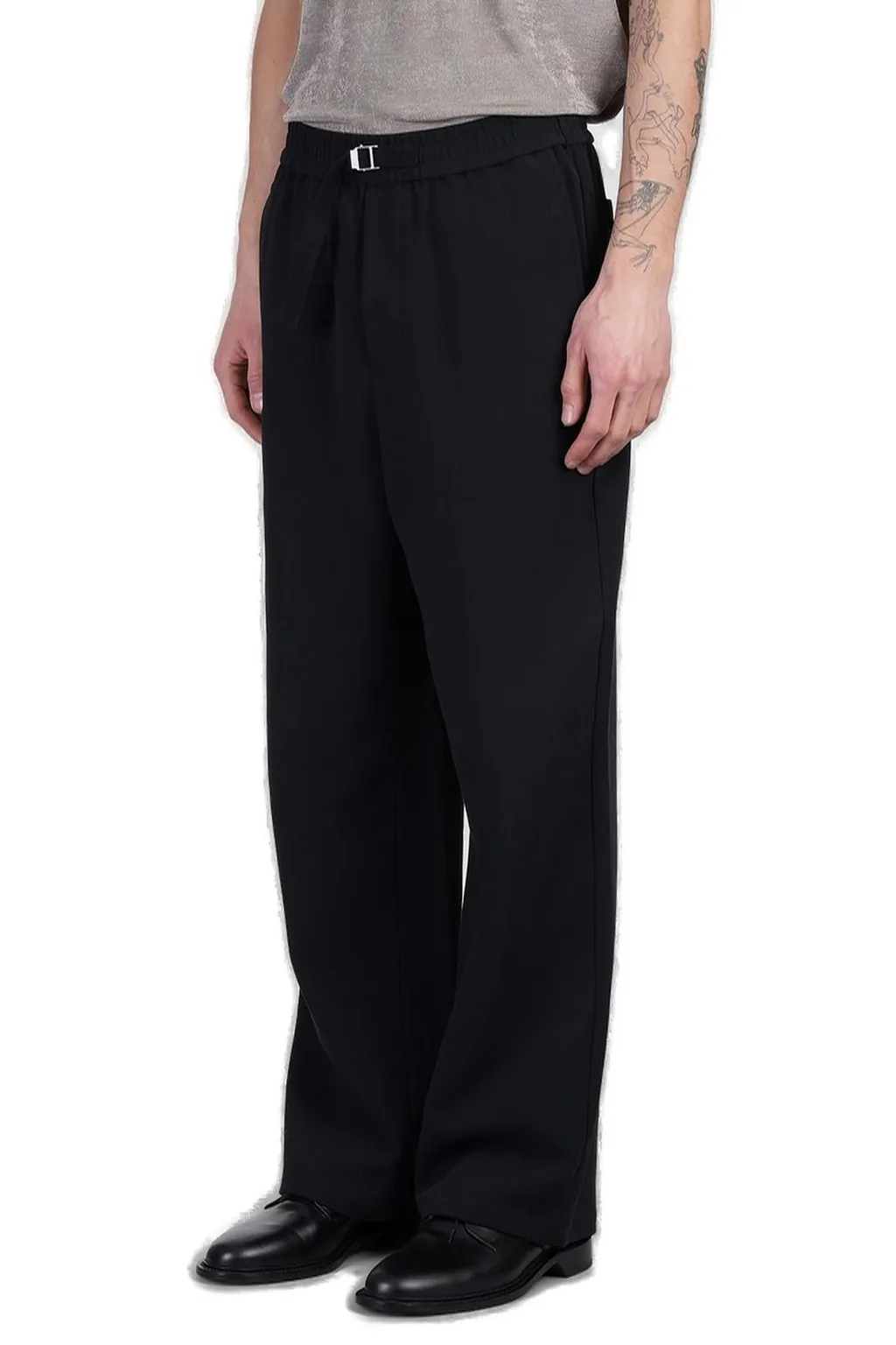 Logo Plaque Straight Leg Trousers